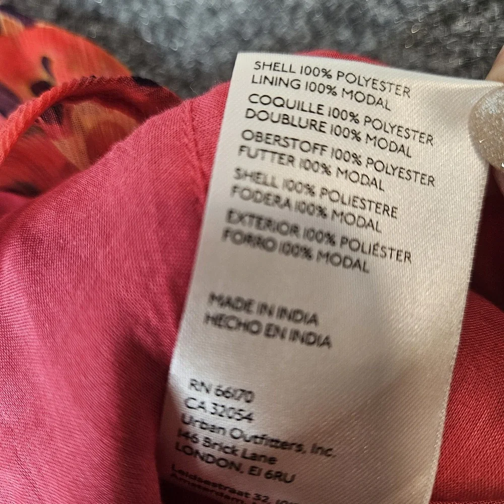 Free People Strawberry Racerback Tank Top Flowy Chiffon Size‎ XS Sheer Boho